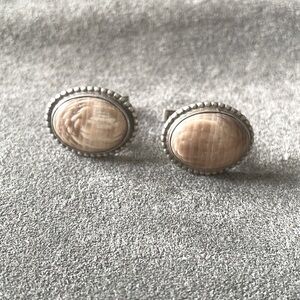 Sterling Cabochon Cufflinks